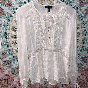 Jessica Simpson peasant top, off white
